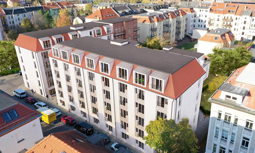 Neubauobjekt „Plagwitz Apartments“ in Leipzig in der Nähe der Universität